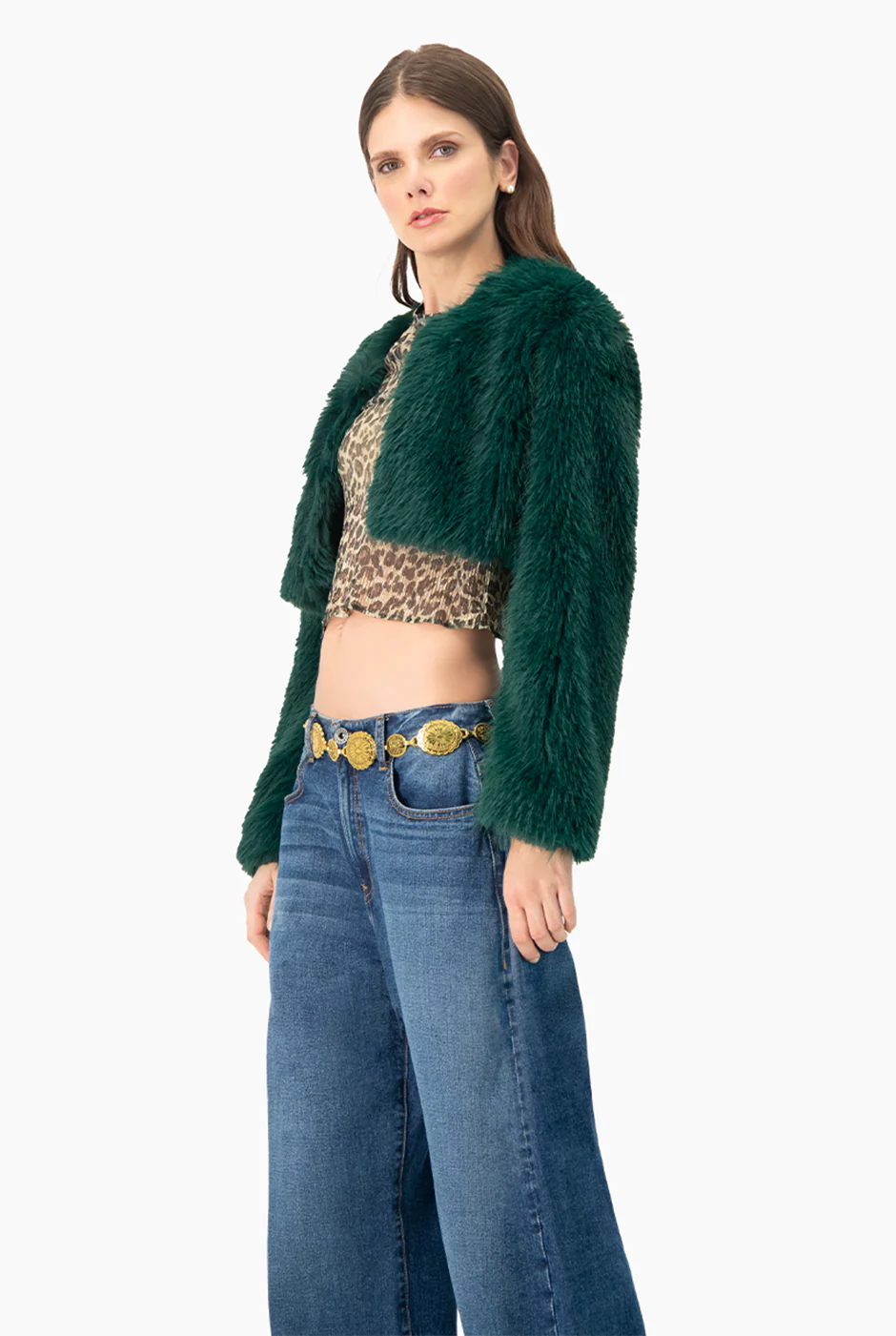 Abrigo Crop Faux-Fur - Image 4