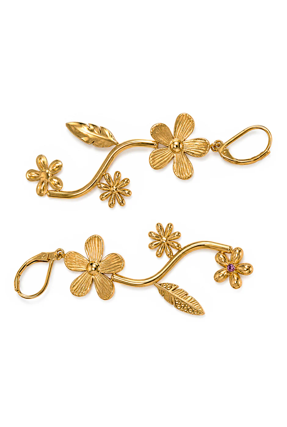 Aretes Golden Flowers - Image 2