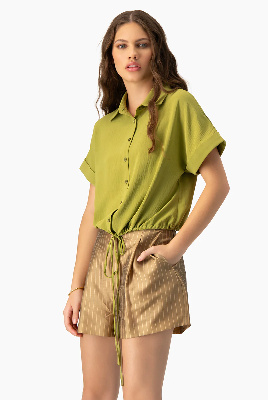 Blusa camisera de amarre - Image 4