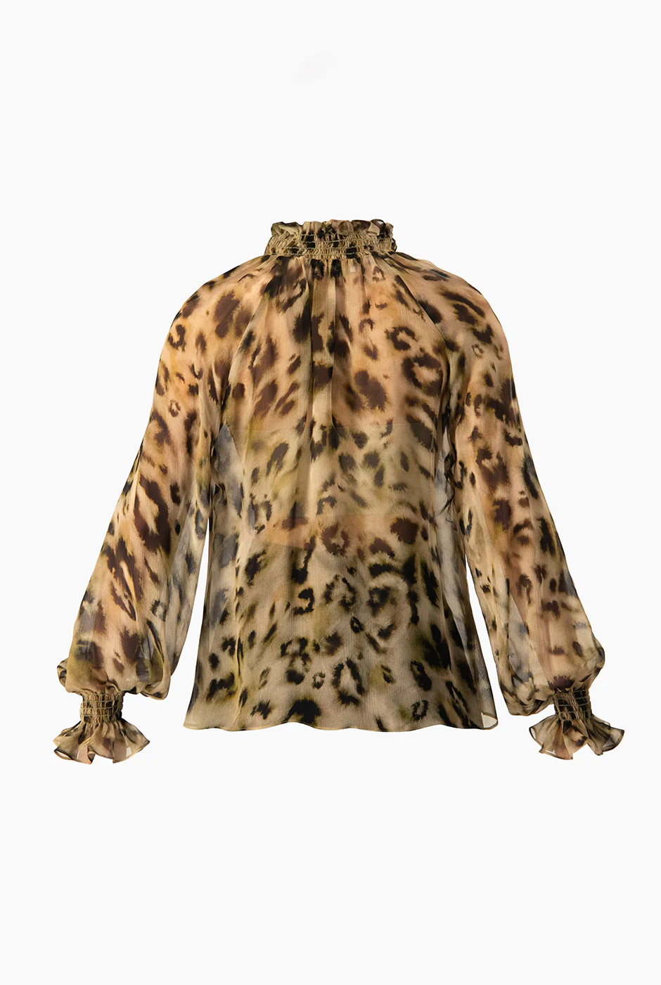 Blusa cuello alto y escote en V - Image 8