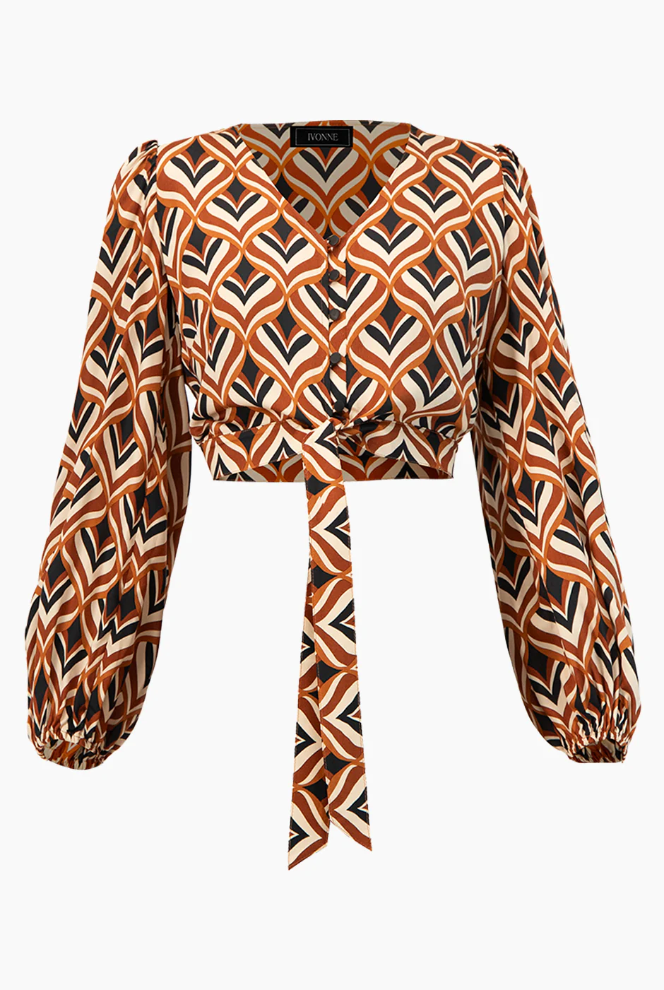 Blusa de amarre escote en V - Image 5