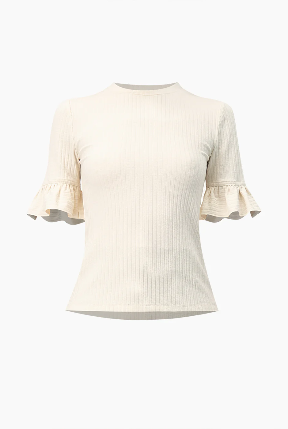 Blusa de manga volantes natural - Image 5