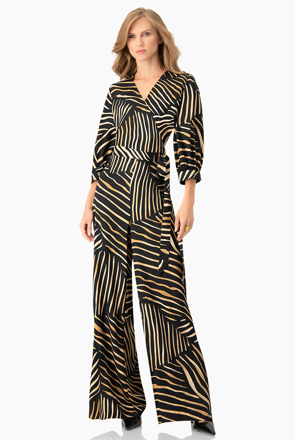 Blusa estampada con escote V - Image 6