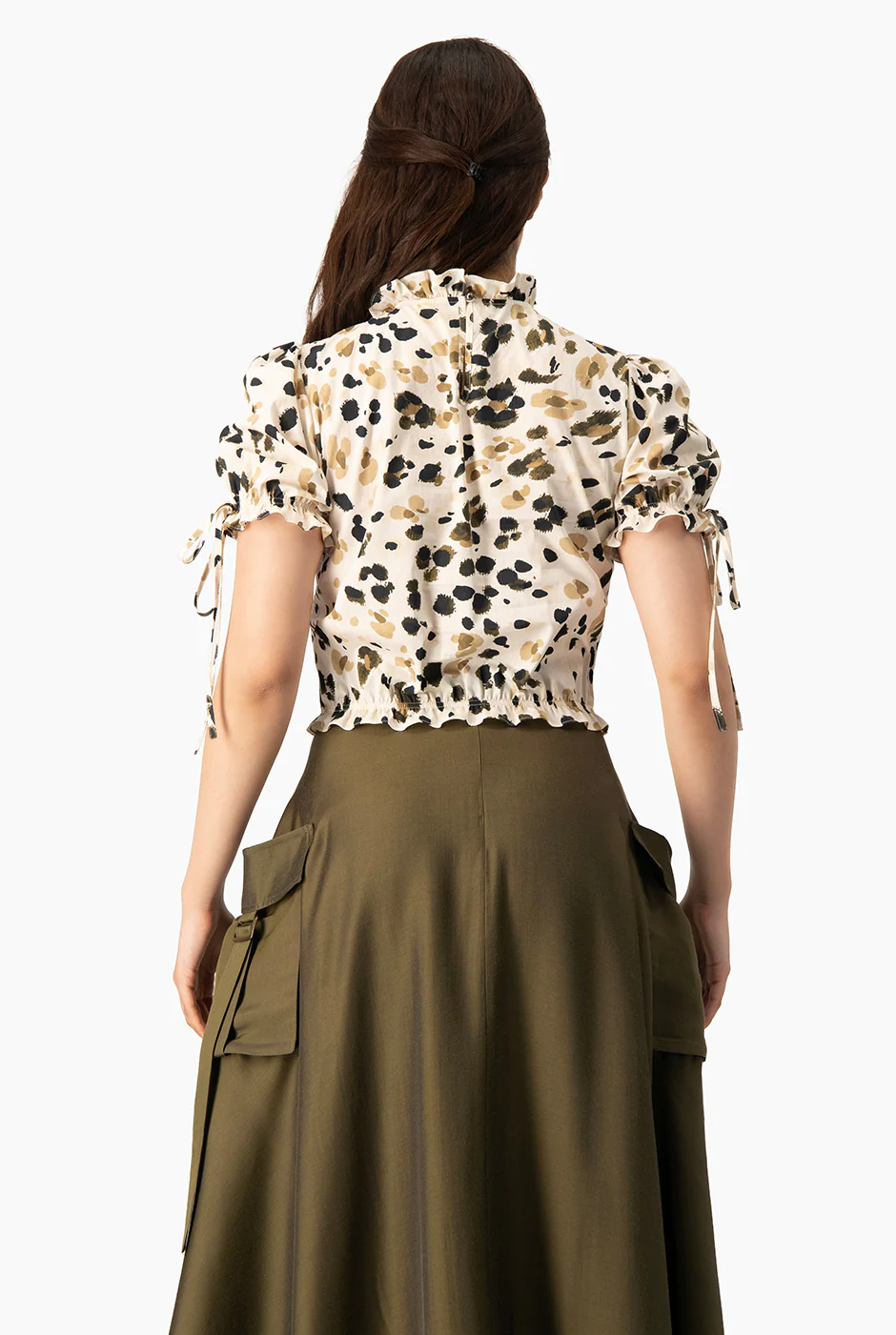 Blusa estampada cuello alto - Image 2