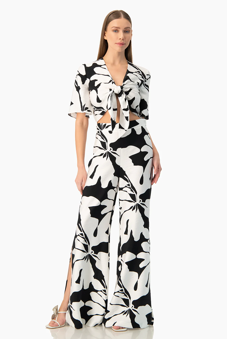 Blusa estampada de amarre - Image 3