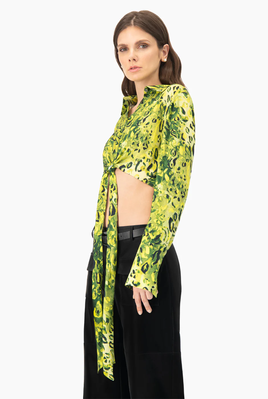 Blusa estampada y amarre - Image 4