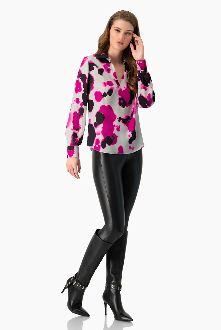 Blusa estampado de escote en V - Image 3