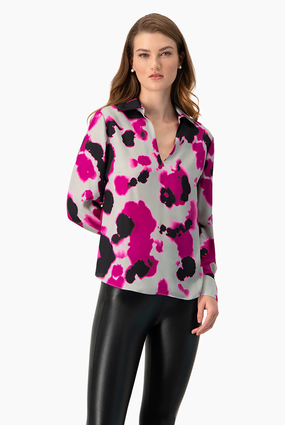 Blusa estampado de escote en V - Image 4