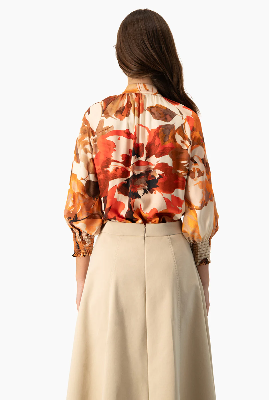 Blusa Ivonne manga 3/4 con smock - Image 2