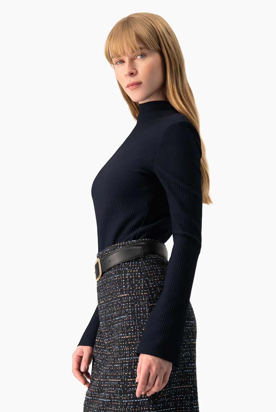 Blusa Ivonne marino de manga larga - Image 3