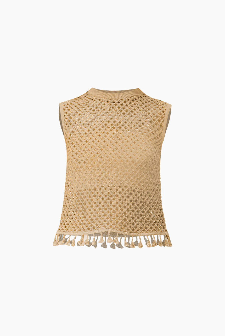 Blusa recta tejida con flecos - Image 5