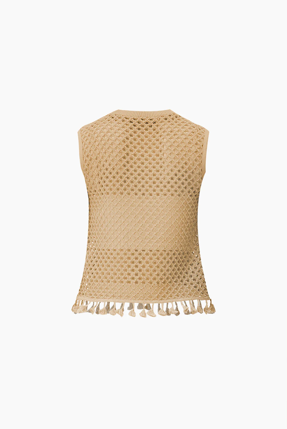 Blusa recta tejida con flecos - Image 6