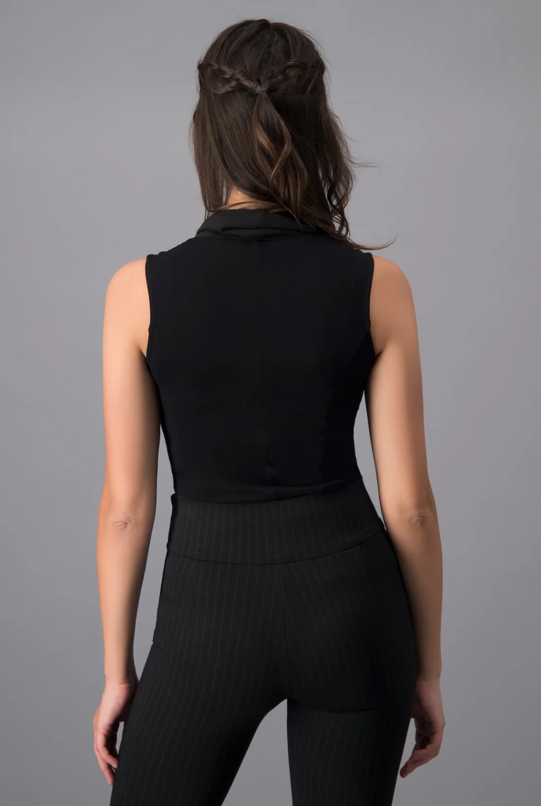 Body Drapeado sin mangas Negro - Image 4