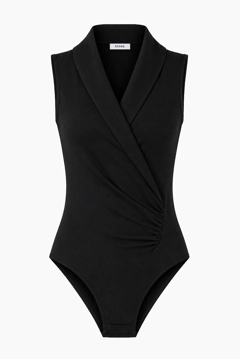 Body Drapeado sin mangas Negro - Image 5