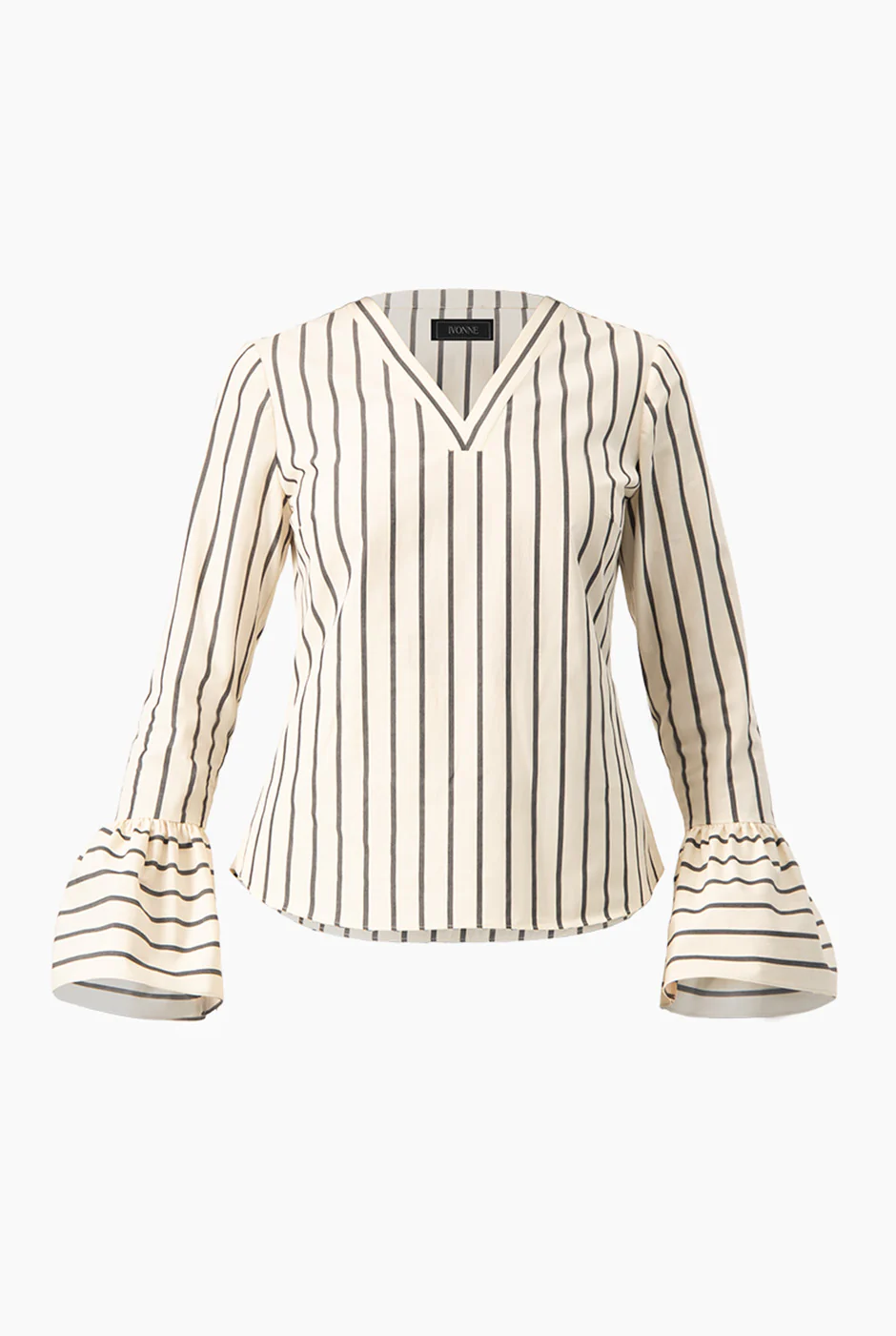 Camisa rayada de escote en V - Image 5