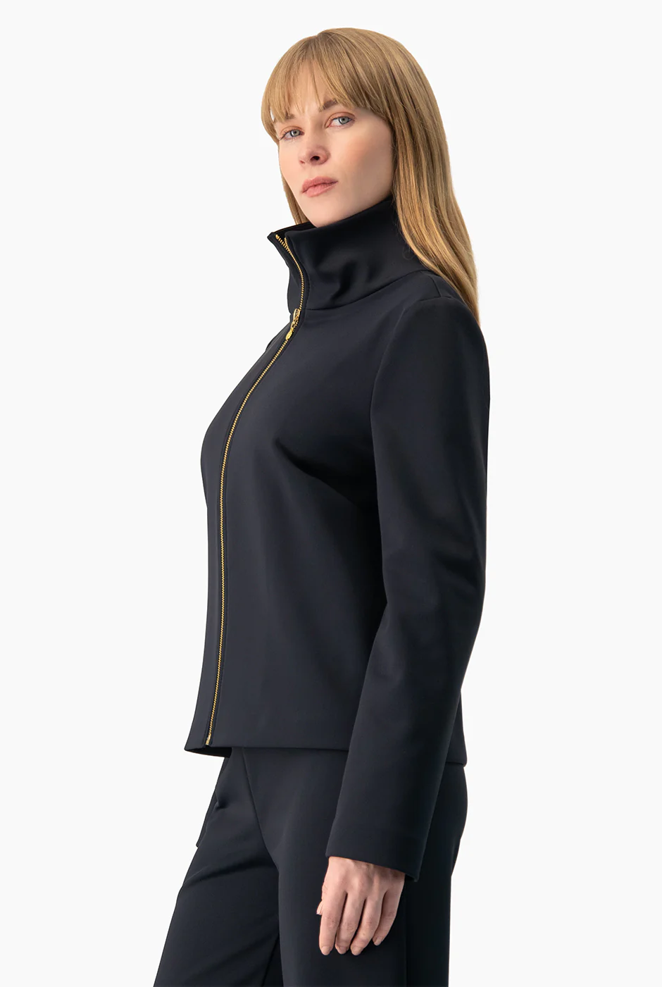 Chamarra recta Ivonne marino - Image 3