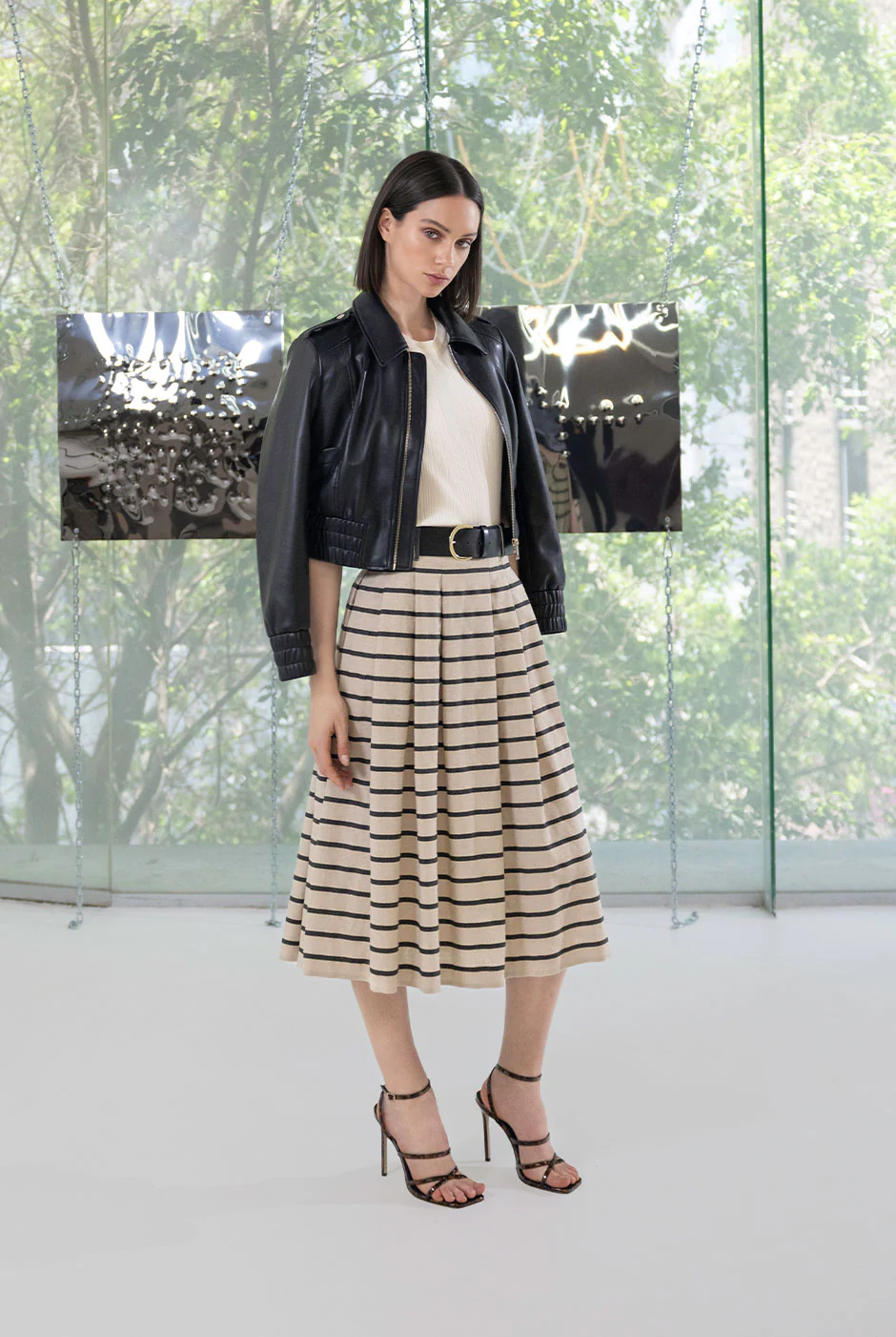 Falda Ivonne midi con cinturon - Image 3