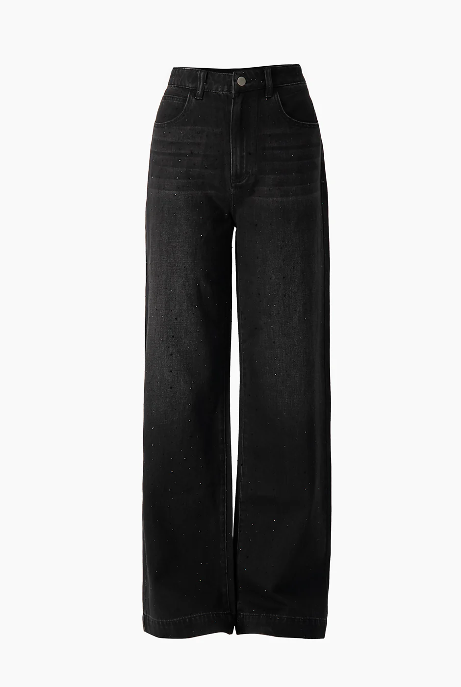 Jeans amplio negro con pedreria - Image 5