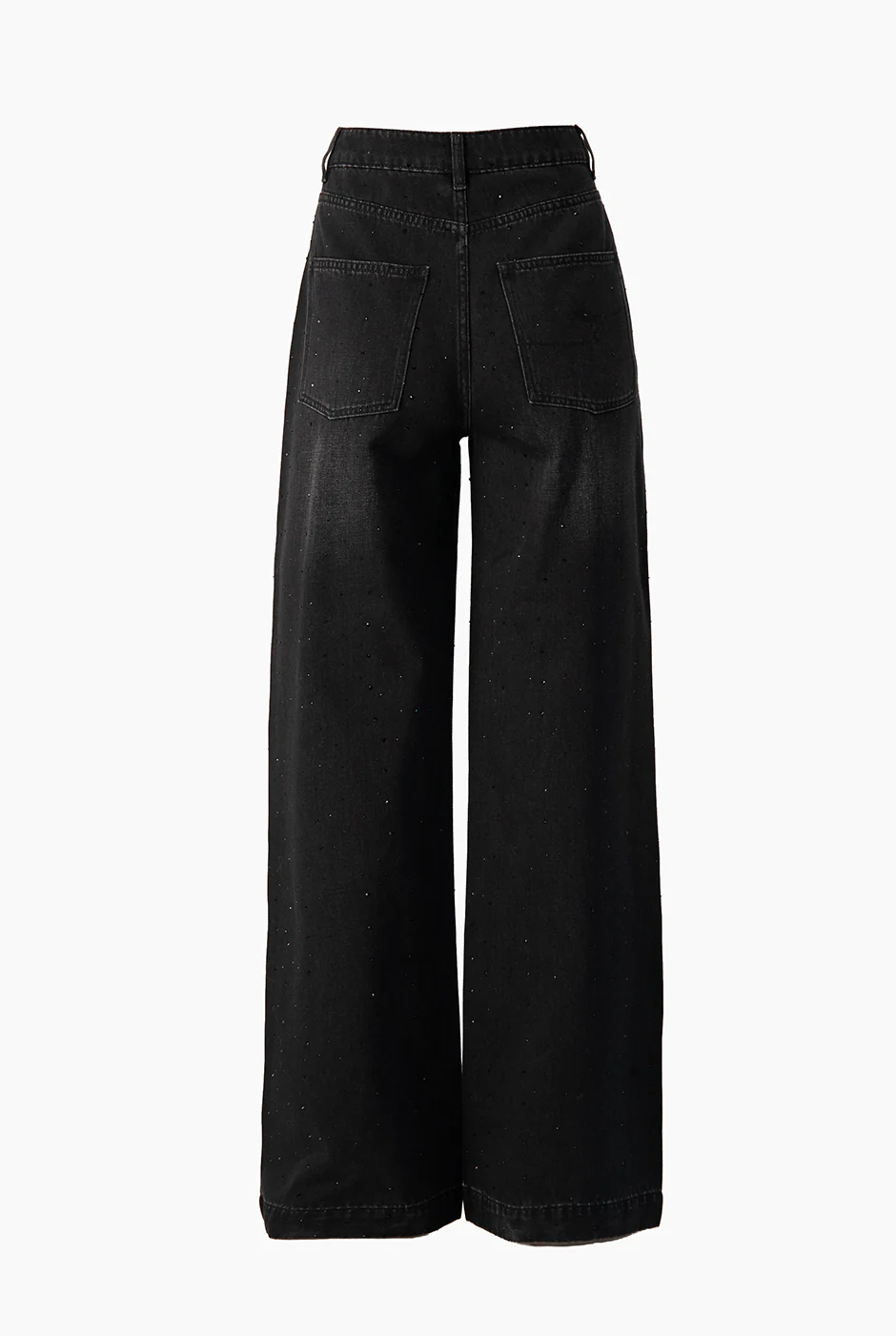 Jeans amplio negro con pedreria - Image 8