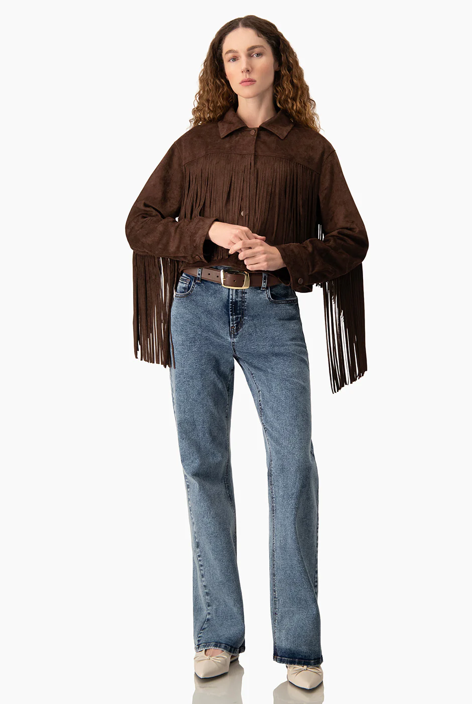 Jeans denim semi campana - Image 3