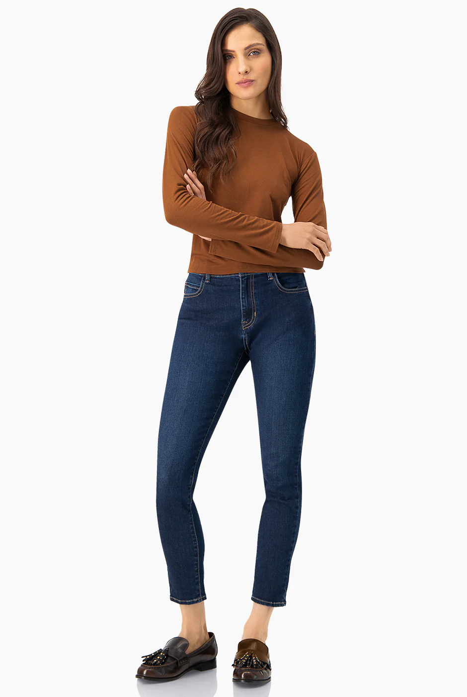 Jeans skinny con un boton frontal - Image 3