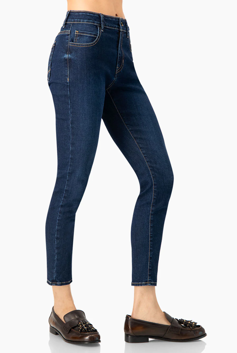 Jeans skinny con un boton frontal - Image 4