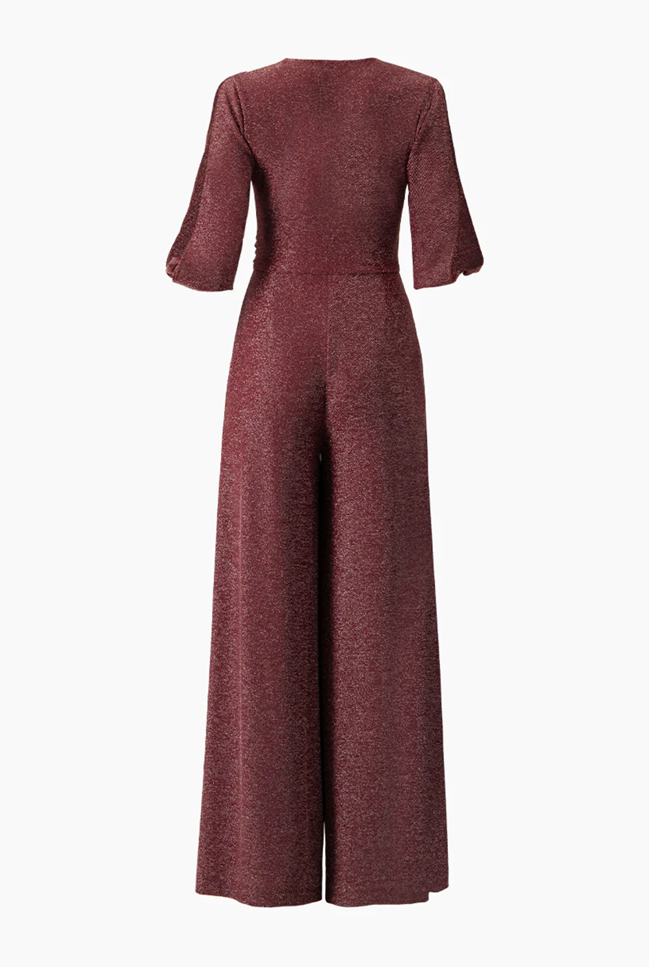 Jumpsuit vino y escote en V - Image 7