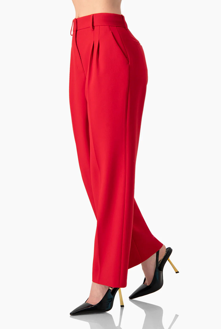 Pantalon amplio sastreado con bolsillos traseros simulados - Image 3