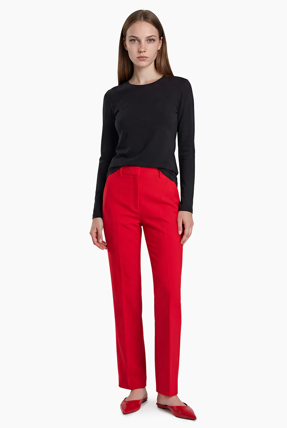 Pantalon amplio sastreado con bolsillos traseros simulados - Image 4