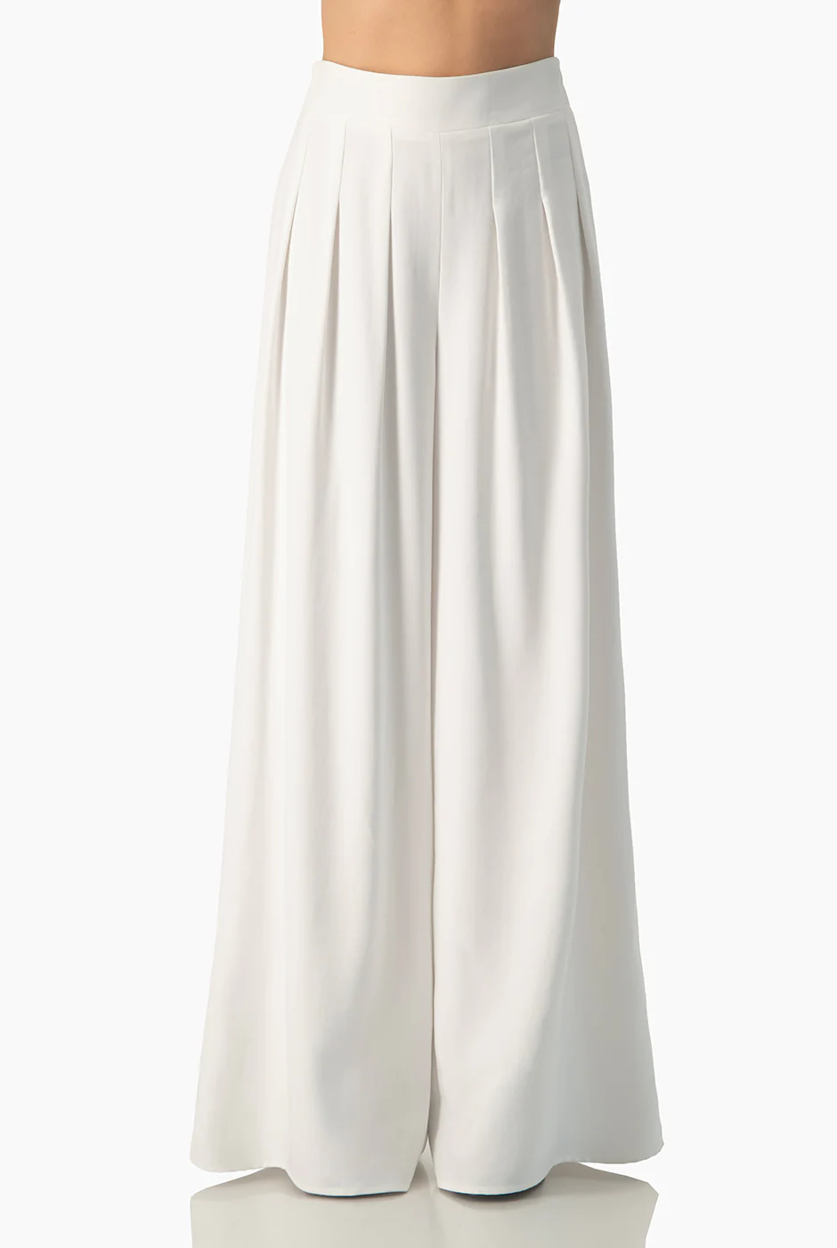 Pantalon blanco liso con pinzas