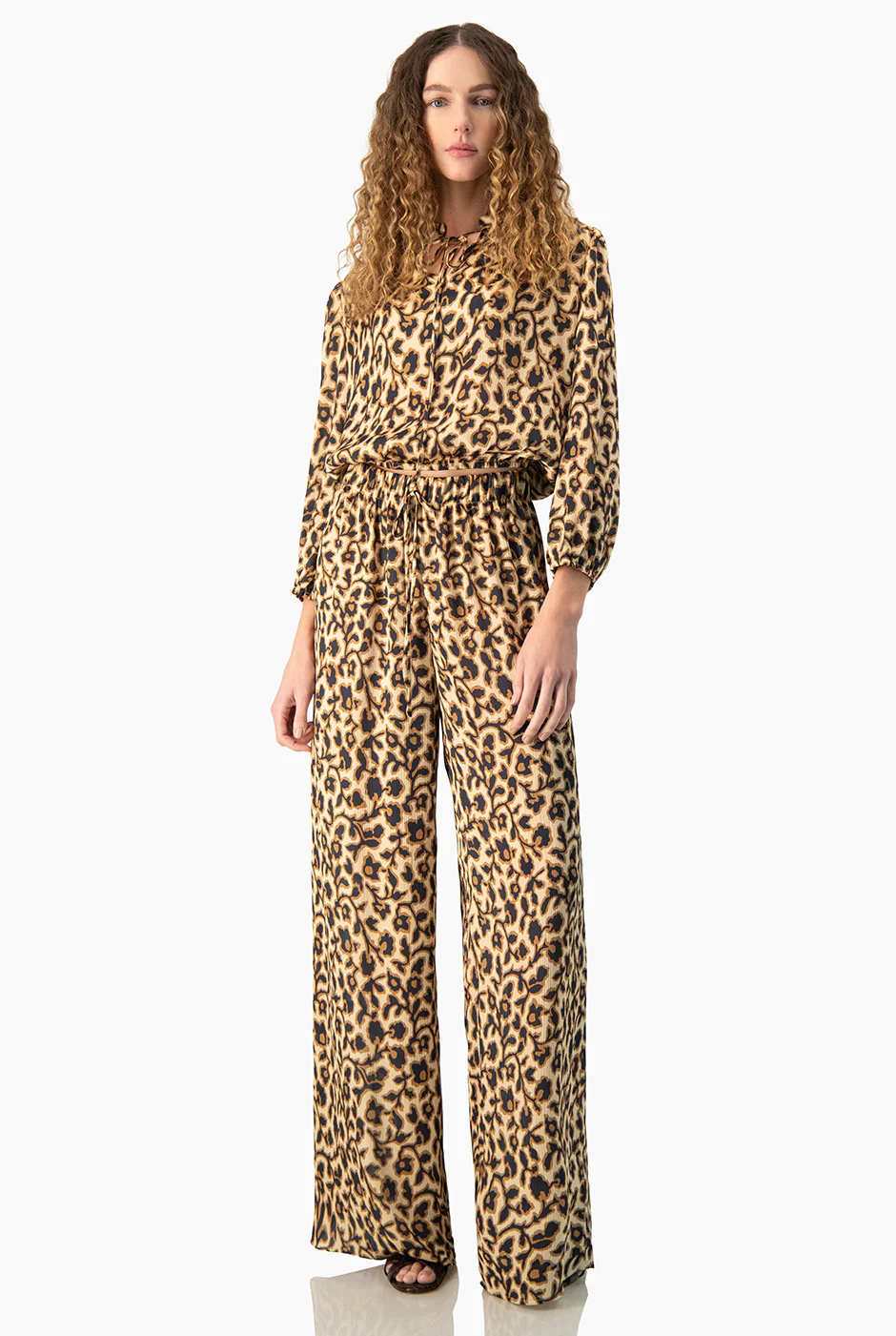 Pantalon Ivonne estampado con jareta - Image 4