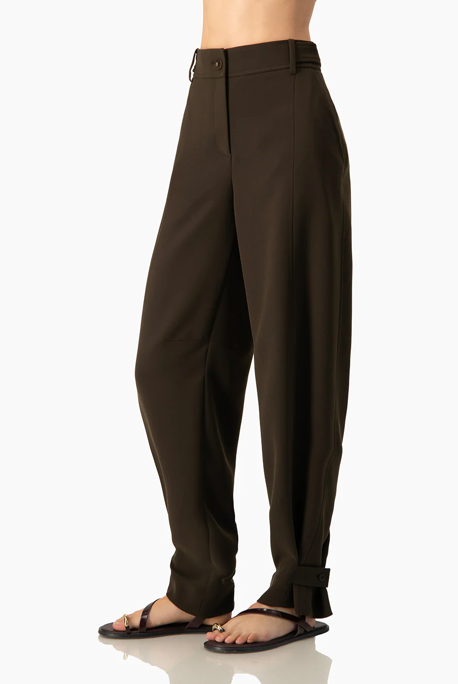 Pantalon liso con charreteras - Image 4