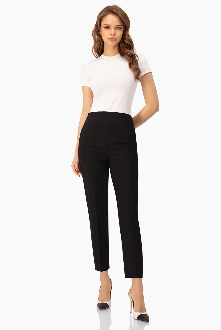 Pantalon recto con bolsas simuladas - Image 3
