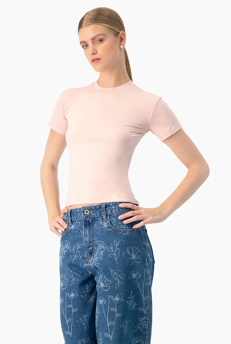 Playera basica lisa manga corta - Image 4