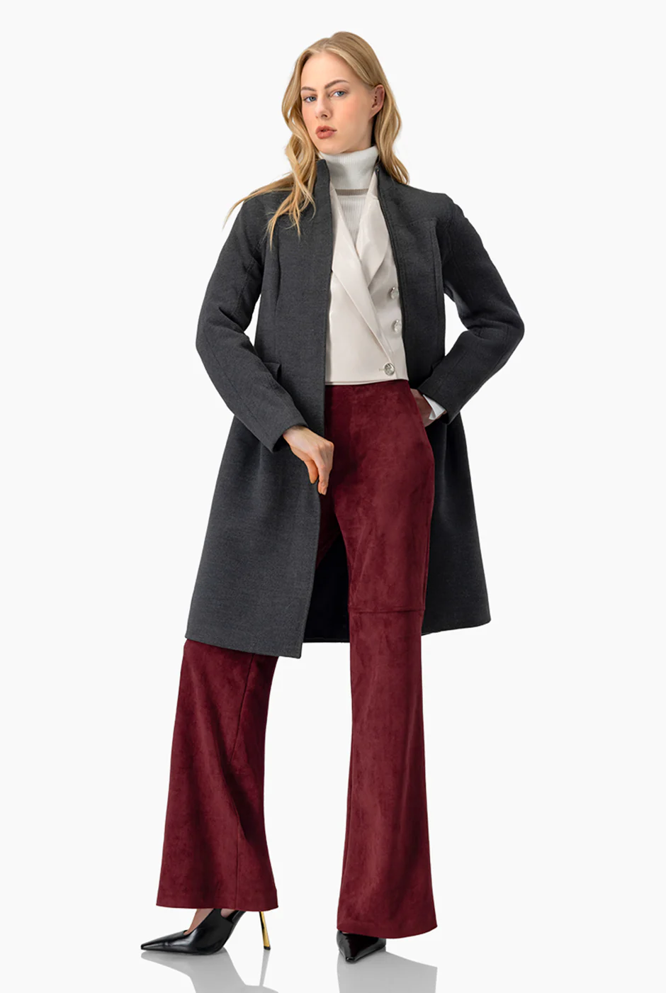 Saco liso con botones - Image 6