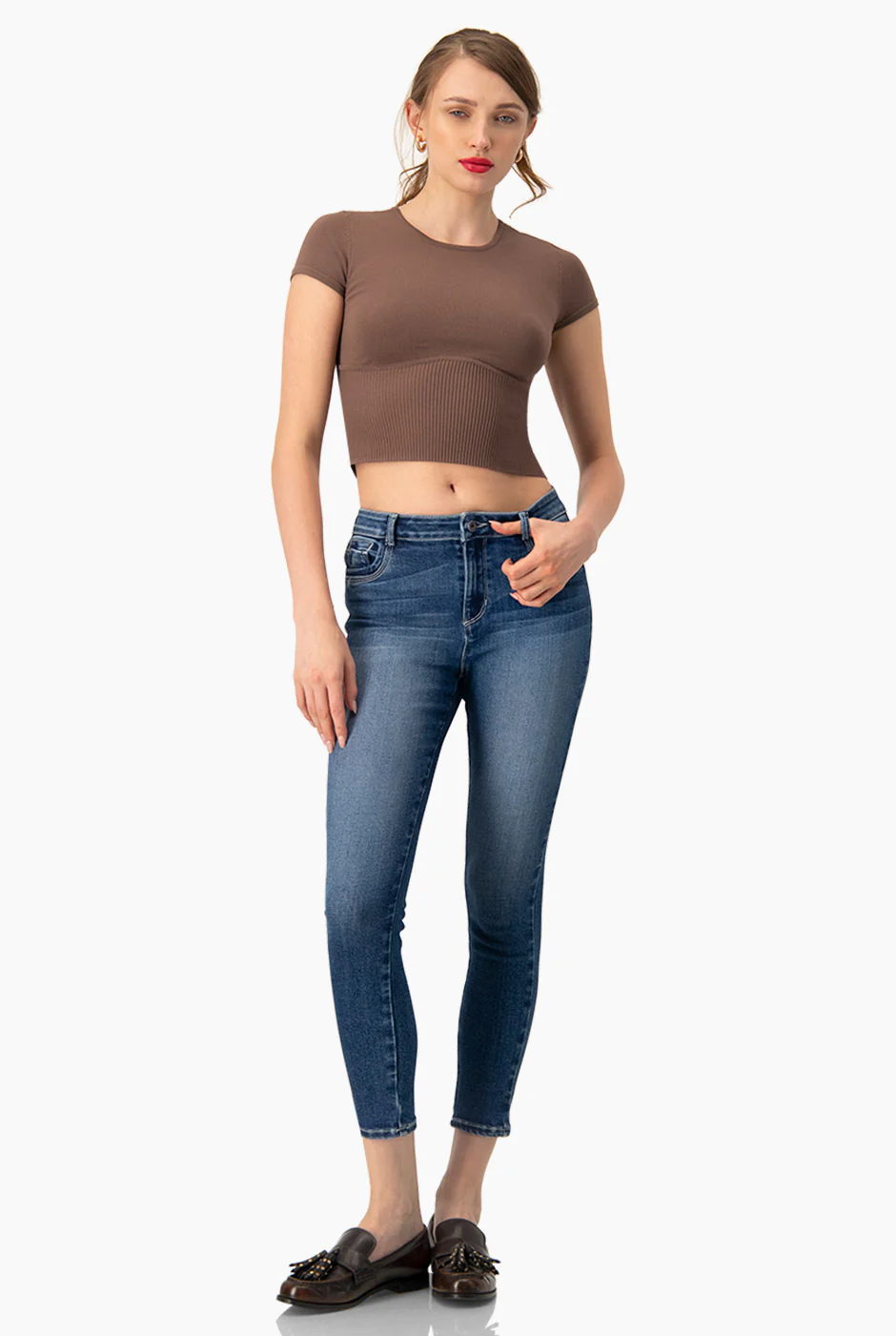 Slim Top Tejido Combinado - Image 3