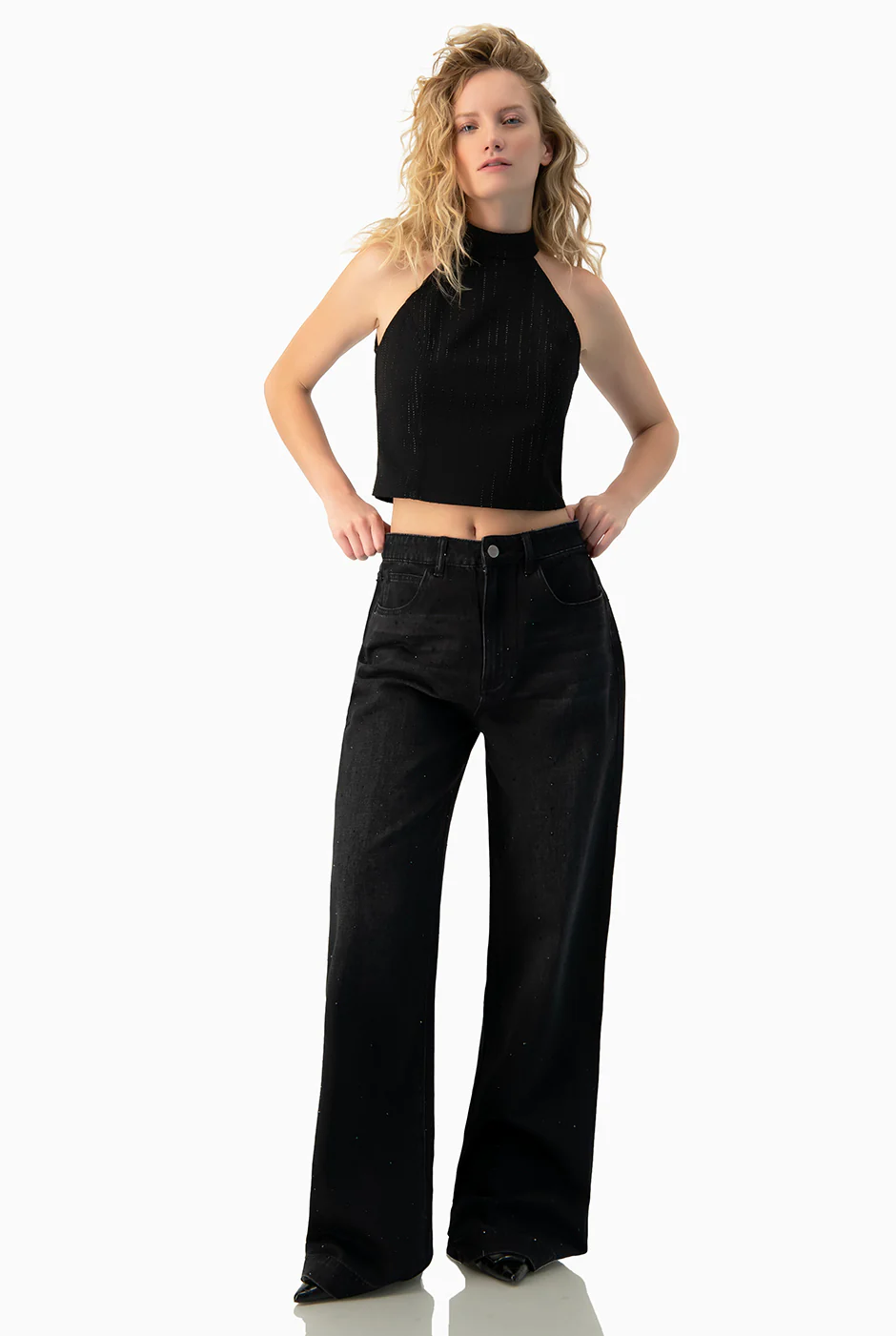 Top corto de cuello halter - Image 3