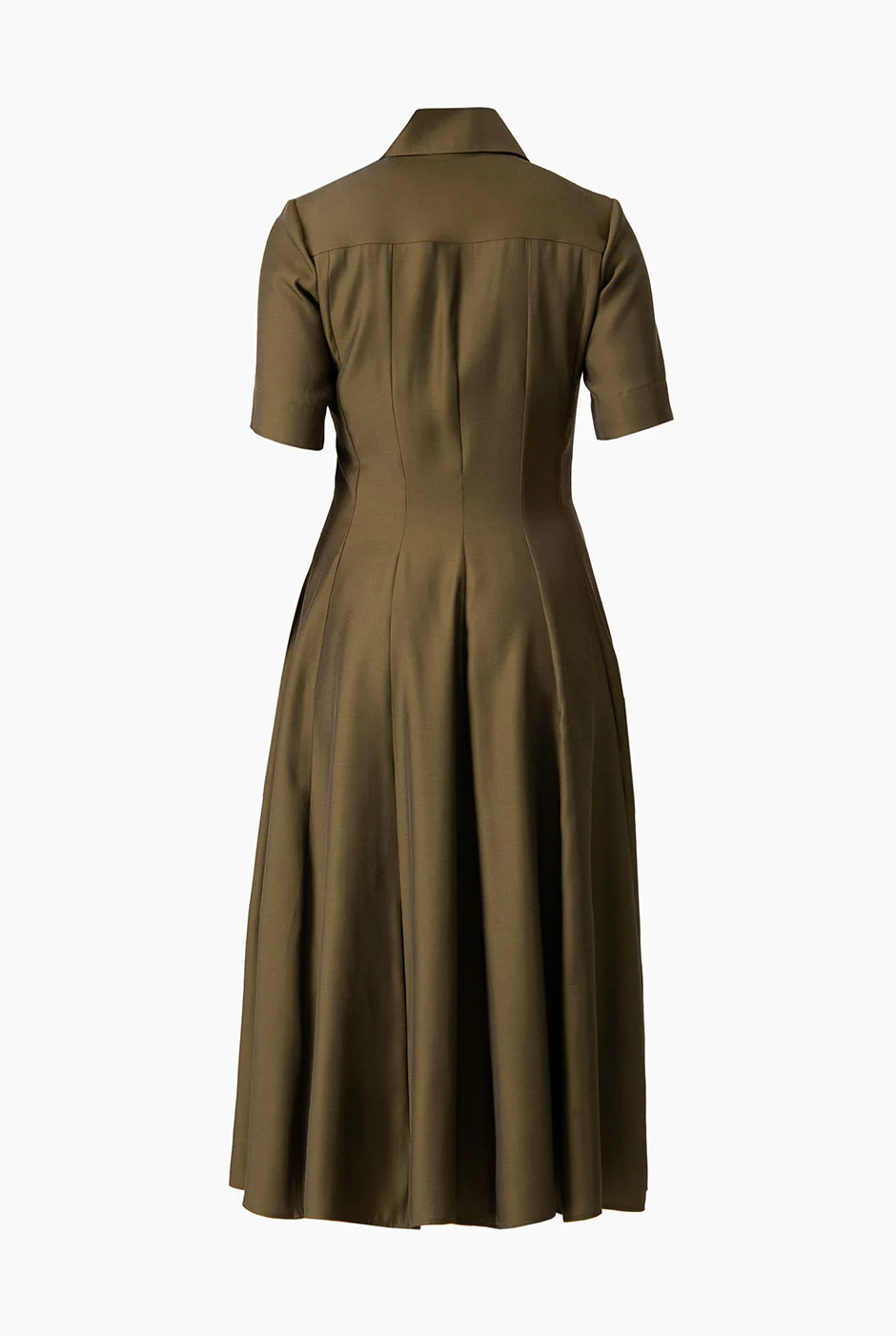 Vestido camisero midi liso - Image 6