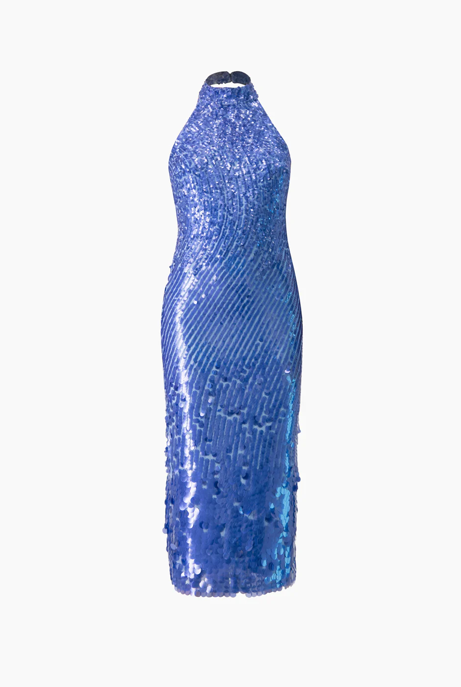 Vestido cuello halter azul - Image 5
