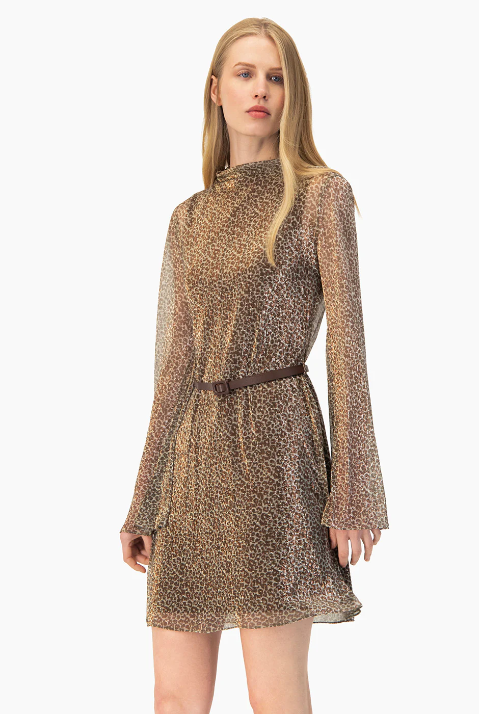 Vestido Ivonne corto manga campana - Image 3