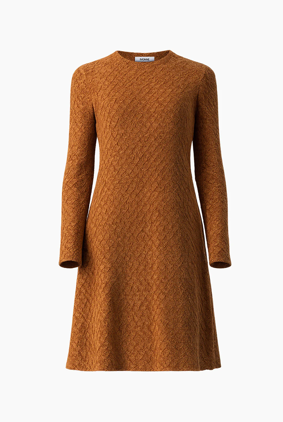 Vestido Ivonne tejido corto cafe - Image 6