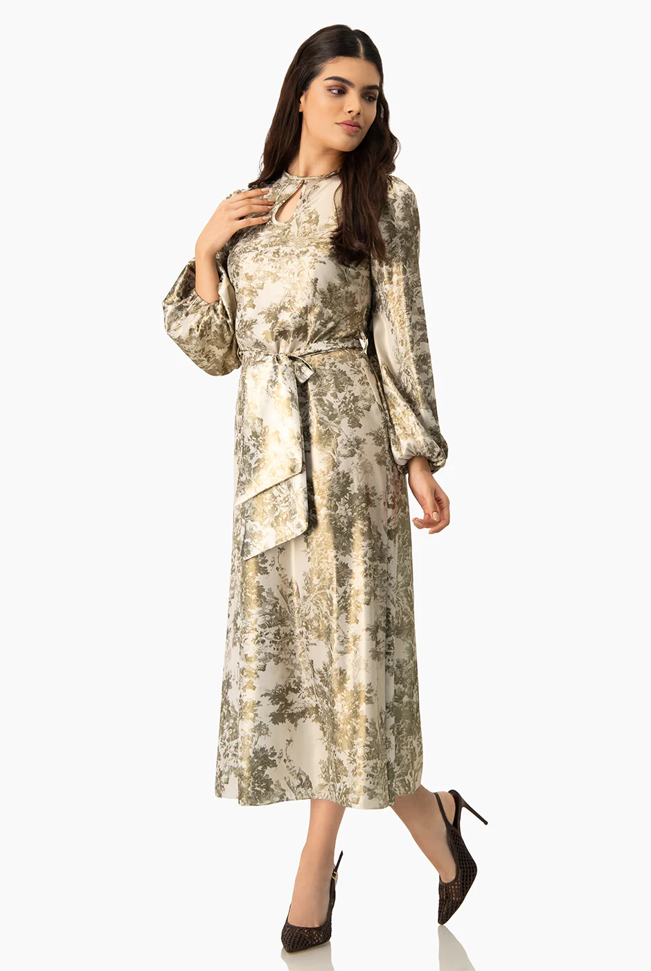 Vestido largo escote de gota - Image 3