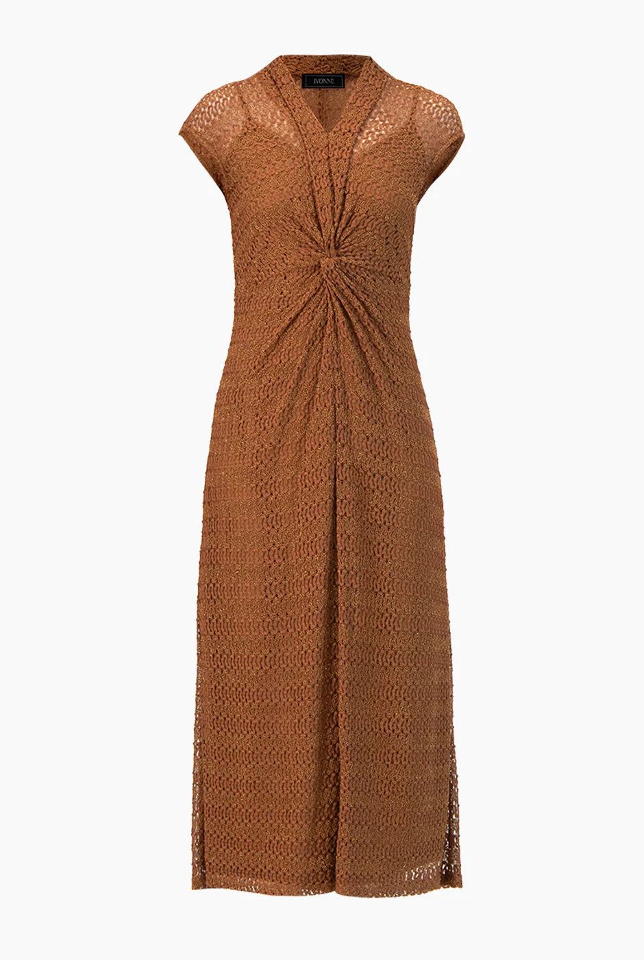 Vestido largo tejido hombro caido - Image 5