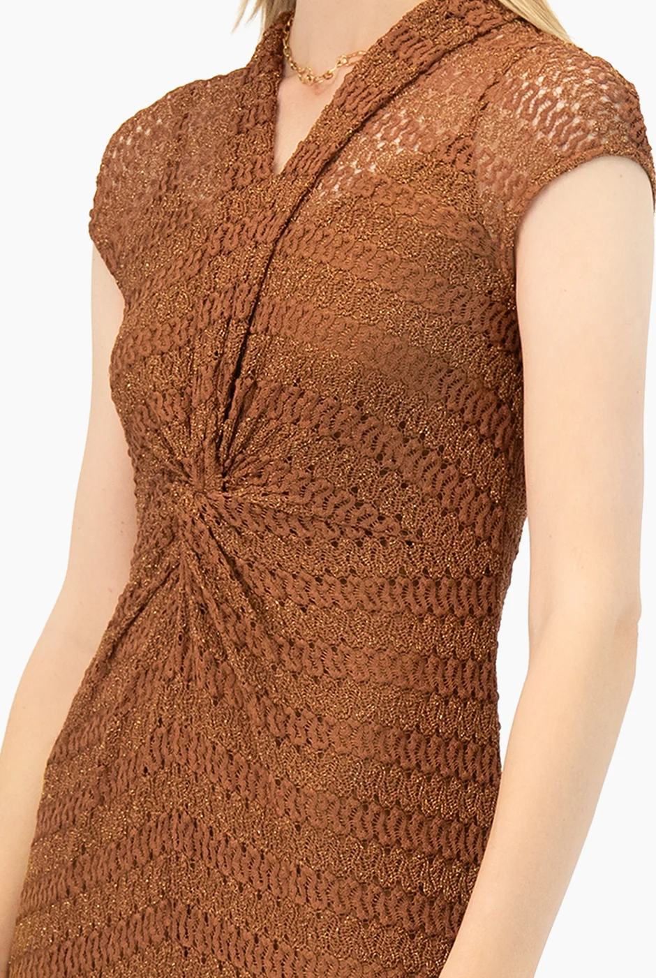 Vestido largo tejido hombro caido - Image 6