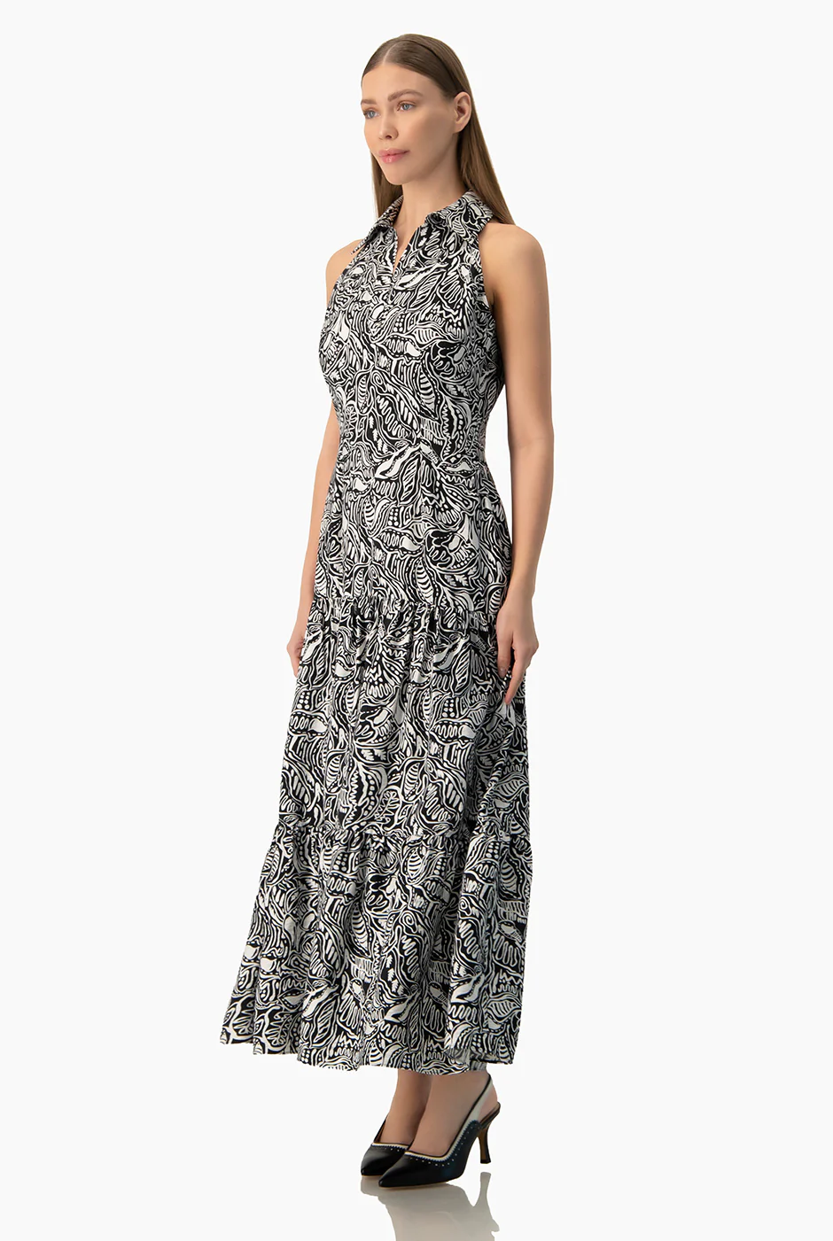 Vestido maxi escote en V - Image 3