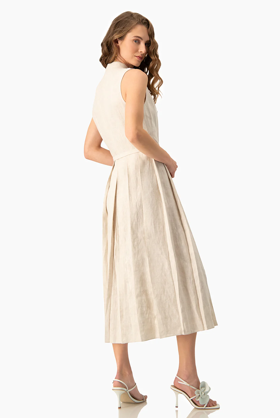 Vestido midi con botones - Image 2