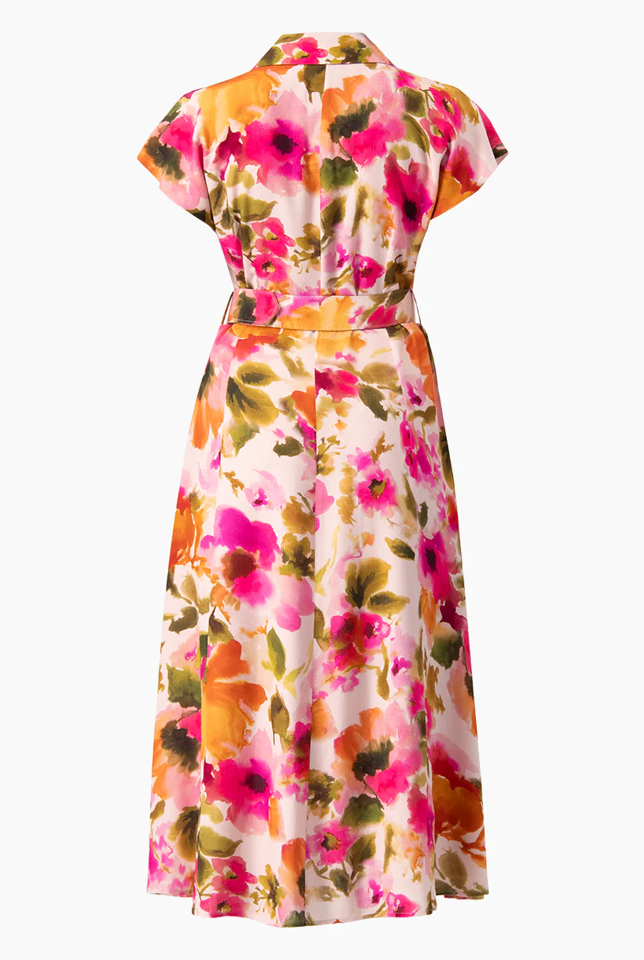 Vestido midi estampado con cinturon - Image 6