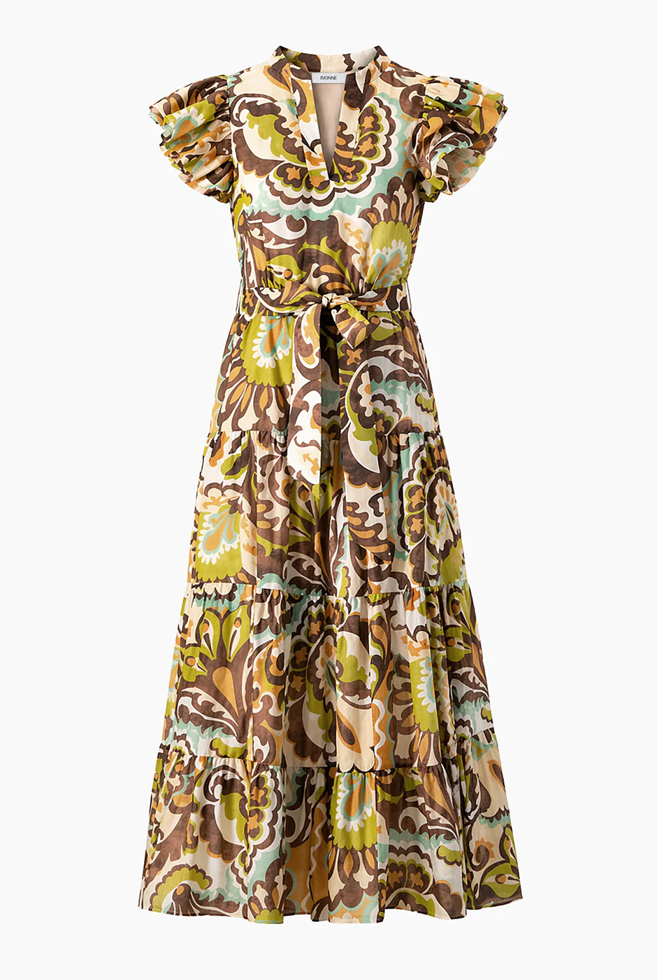 Vestido midi volantes en sisa - Image 5
