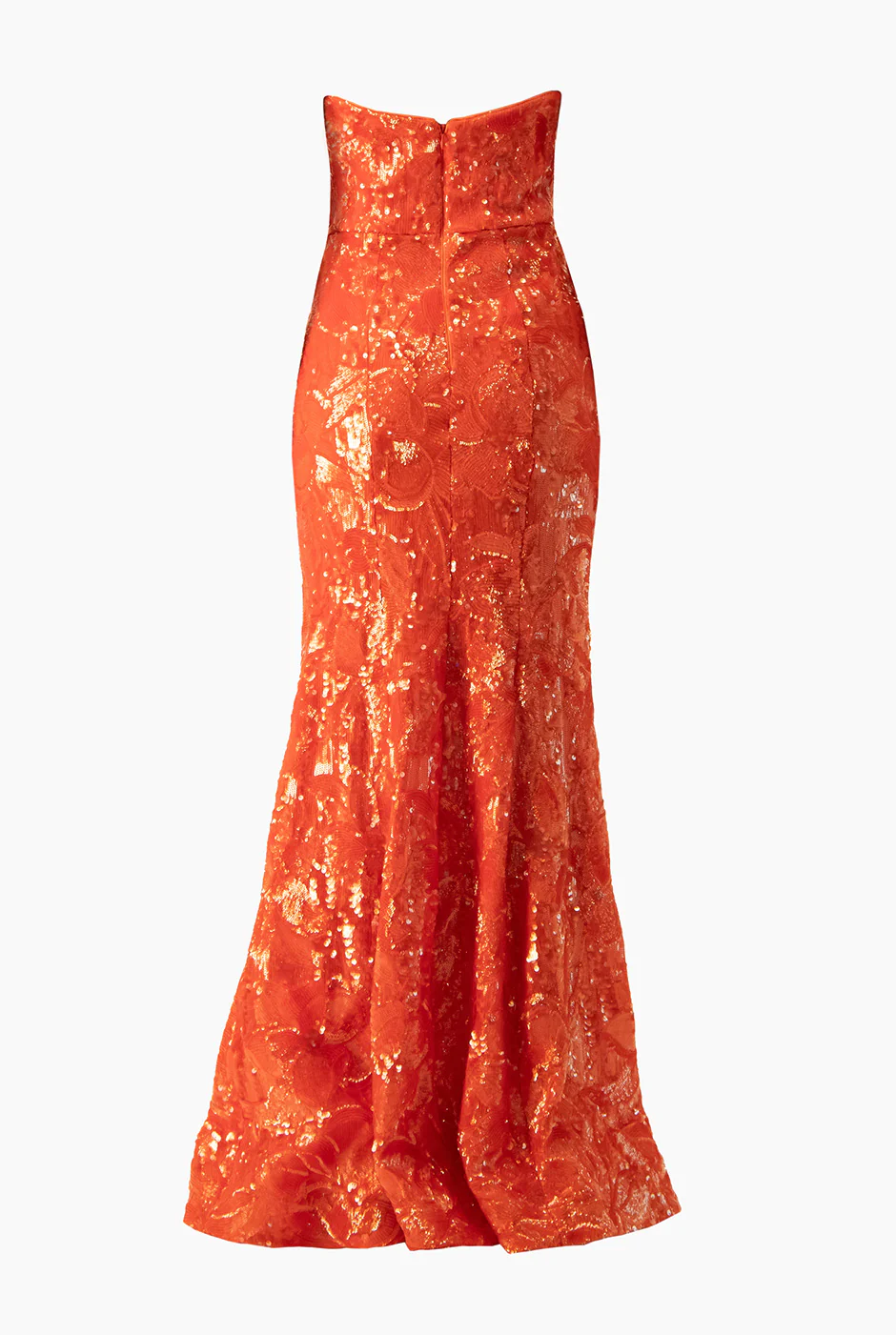 Vestido naranja strapless - Image 6