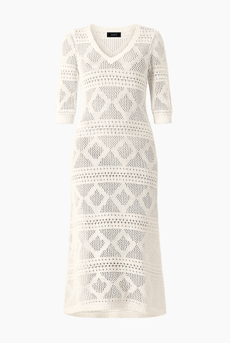 Vestido Off-White Calado - Image 5